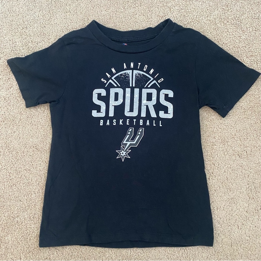 San Antonio Spurs NBA‎ Boy 7 Large Black Basketball Double Sided Print Youth